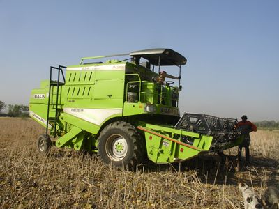 2014 Combine Harvesting Wheat