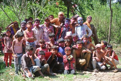 Local boys at Holi
